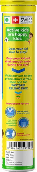 Fast&Up Reload Kids Essential Electrolytes-Instant Energy&Hydration-Wonder Berry Flavour(25 Tablets)