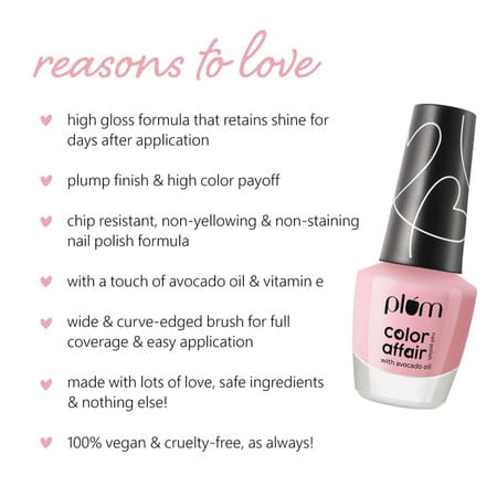 Plum Color Affair Nail Polish Summer Sorbet Collection Strawberry 11 Ml