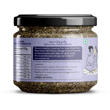 Tula Wellbeing Serene Sleep Infusion Herbal Tea | 100% Natural | Honey & Mint | 100g | 50 Servings