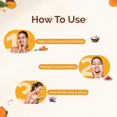 Mamaearth Ubtan Face Wash With Turmeric & Saffron For Tan Removal Tube Of 100ml