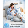 Momcozy Maternity Accessory G Shaped Cooling Fabric Pregnancy Pillow - Grey