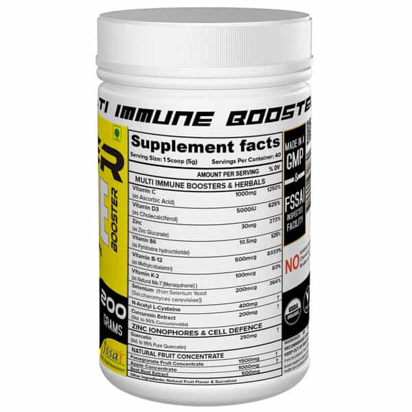 Nutrija Super Immune Booster Drink - D3 | Zinc 30Mg | B6 | B12 - (400G(Lychee))