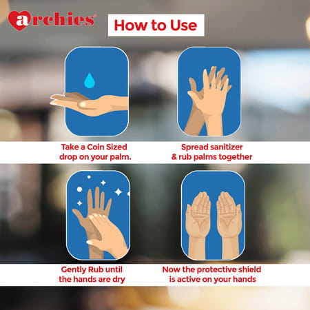 Archies Hand Sanitizer Combo Pack 200ml X 5