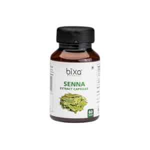 Bixa Botanical Senna Extract 60 Veg Capsules (450mg) 20% Sennoside - For Digestive Wellness