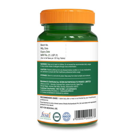 Pure Nutrition Zinc Zma 800mg | Zinc Magnesium Aspartate + Vitamin B6 | Men & Women 120 Veg Tablets