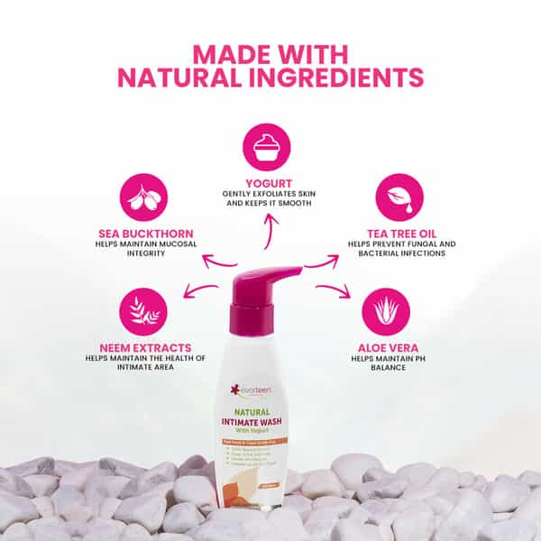 Everteen Yogurt Natural Intimate Wash For Feminine Intimate Hygiene In Teens - 2 Packs (105Ml Each)