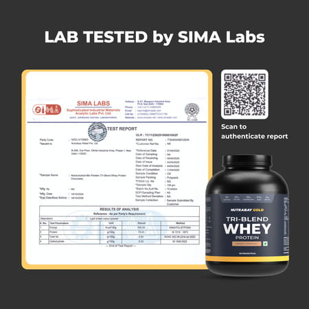 Nutrabay Gold Tri-Blend Whey Protein Rich Chocolate Creme - 2kg