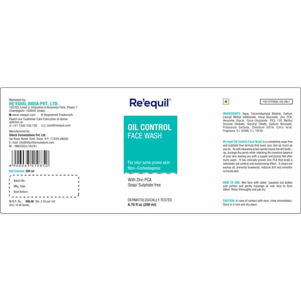 Re'equil Oil Control & Anti-Acne Face Wash 200Ml