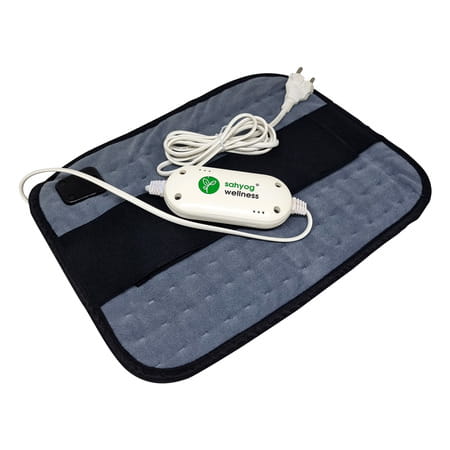 Sahyog Wellness Velvet Orthopaedic Pain Reliever Electric Heating Pad Regular Size (Grey)