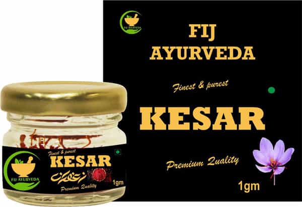 Fij Ayurveda Saffron Thread Kesar/ Keshar/ Zafran /Jafran (A++ Grade) - 1Gm