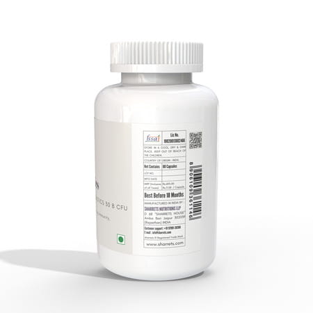 Sharrets Pre And Probiotics Supplement | 30 Billion Cfu & 80mg Of Fos Prebiotics | Gluten Free