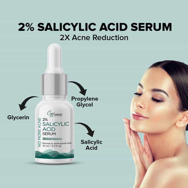 Cgg Cosmetics 2% Salicylic Acid Serum - 2X Acne Reduction - Pack Of 2 - 10Ml