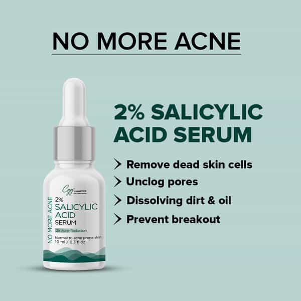 Cgg Cosmetics 2% Salicylic Acid Serum - 2X Acne Reduction - Pack Of 2 - 10Ml