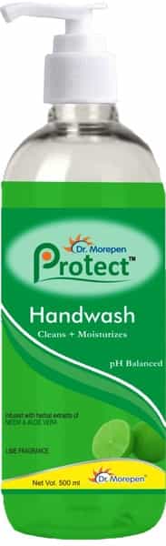 Dr. Morepen Protect Handwash Liquid With Lime Fragrance - 500Ml