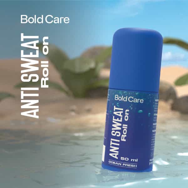 Bold Care Ocean Fresh Antiperspirant & Anti-Sweat Deodorant Roll-On For Men - 50Ml