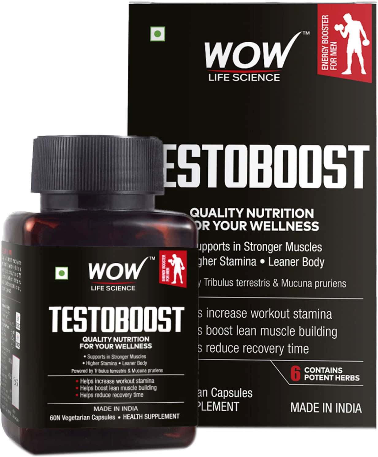 Wow Life Science Testoboost - 60 Capsules