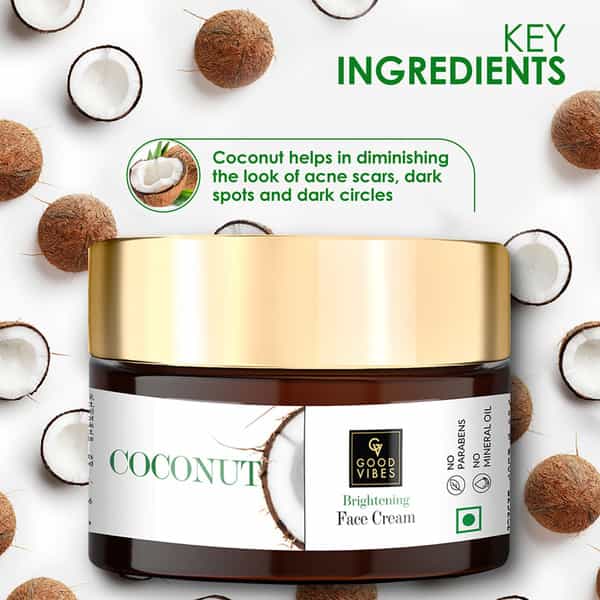 Good Vibes Brightening Face Cream - Coconut - 50 Gm