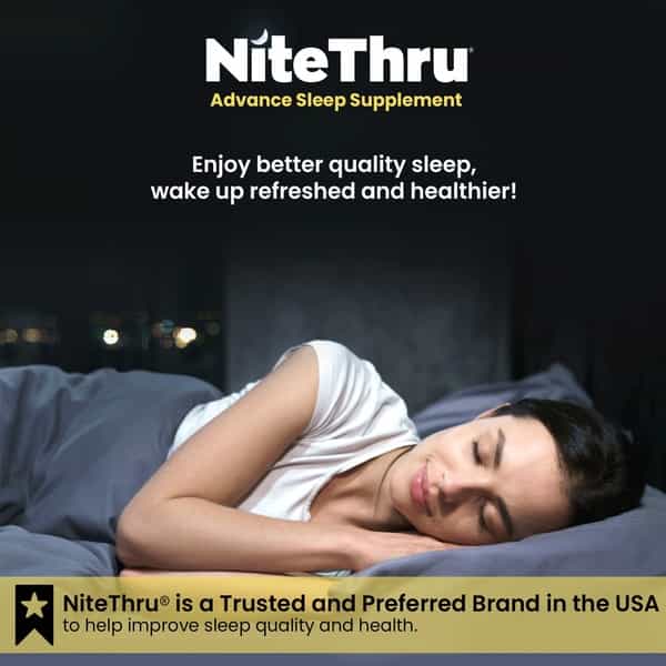Nite Thru Advanced Melatonin Health Supplement 10Mg 30 Veg Capsules