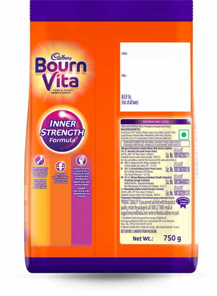 Cadbury Bournvita Nutrition Drink Refill Of 750 G