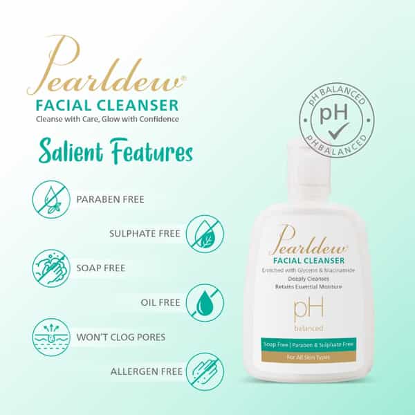 Pearldew Facial Cleanser All Skin Types|Paraben-Free| Ph Balanced - 125 Ml Of Pack 1