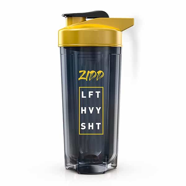 Muscleblaze Zidd Pro 1.0 Shaker Bottle, 100% Leakproof, Bpa-Free Sipper Bottle, Yellow & Black|750Ml