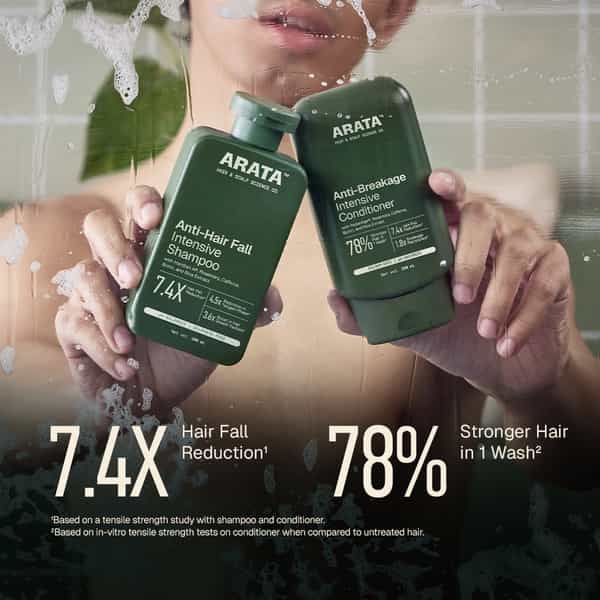 Arata Multi - Active Anti - Hair Fall Shampoo & Conditioner Duo 200 Ml Each