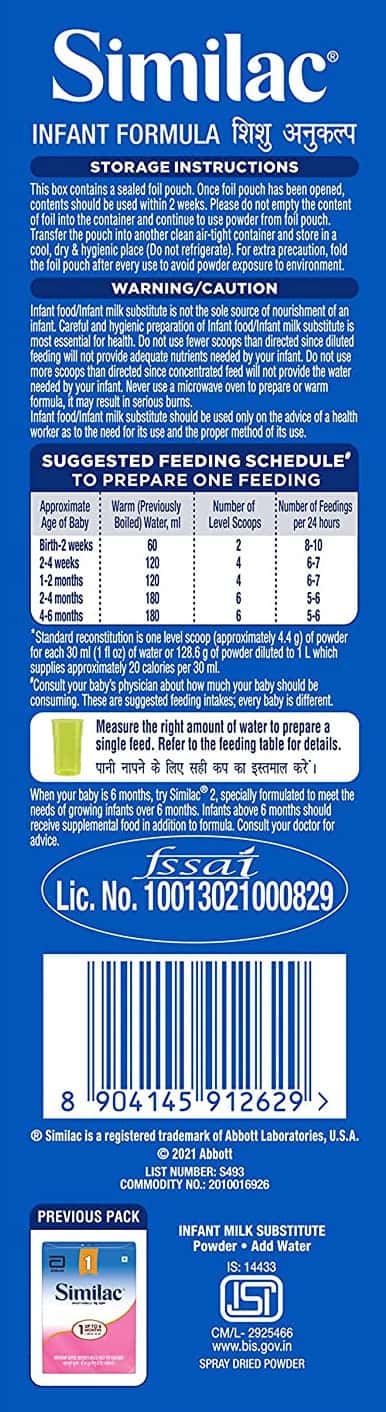 similac when can you give a baby powdered formula