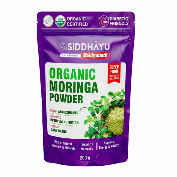 Baidyanath Asli Ayurved Organic Moringa Powder 200 G|Natural Superfood Rich In Vitamins And Minerals