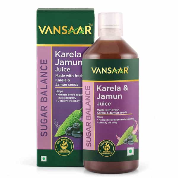 Vansaar Karela & Jamun Juice-1L | Manages Blood Sugar Control | Prediabetics & Diabetics
