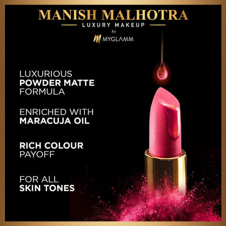 Myglamm Manish Malhotra Beauty Powder Matte Lipstick-Wild Violet