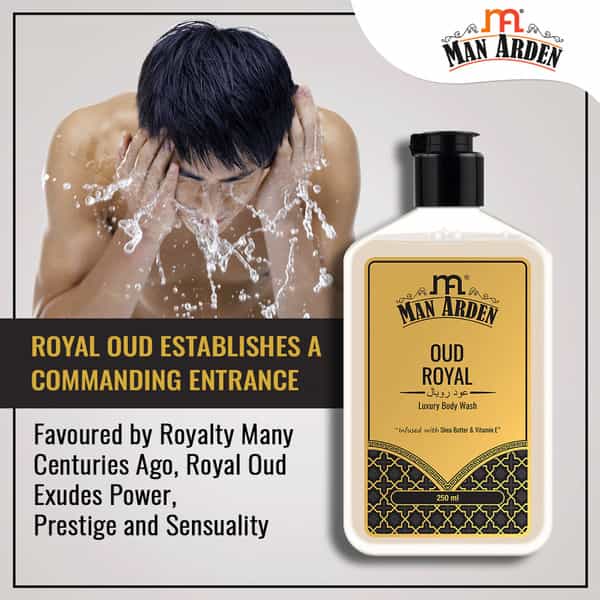 Man Arden Oud Royal Luxury Body Wash Infused With Shea Butter & Vitamin E 250Ml