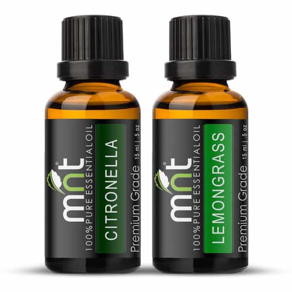 Mnt Combo Mosquito Repellent Citronella Oil & Lemongrass Essential Oil (Each 15Ml) (Pack Of 2)