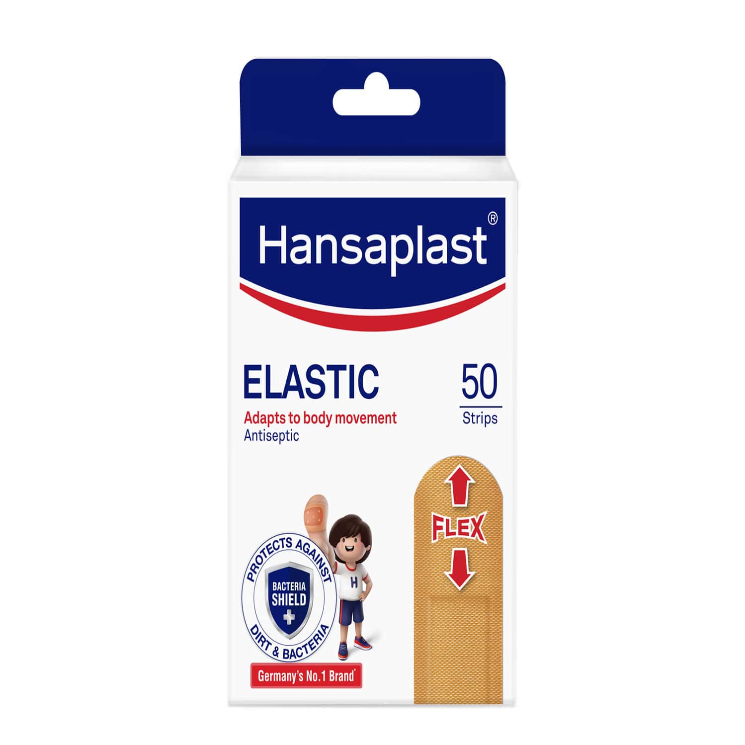 Hansaplast Elastic Antiseptic Bandages Pack Of 50
