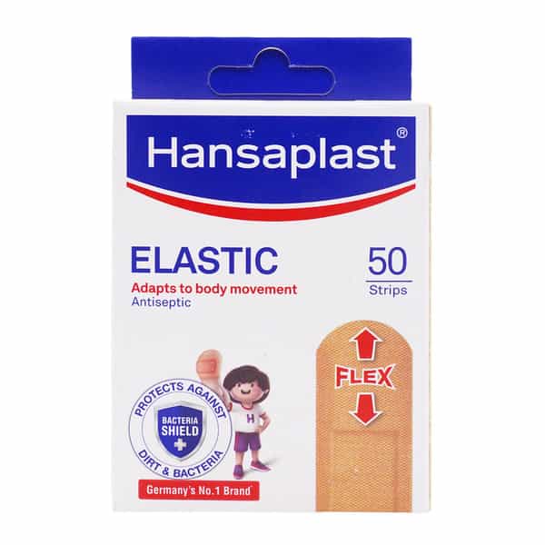 Hansaplast Elastic Antiseptic Bandages Pack Of 50