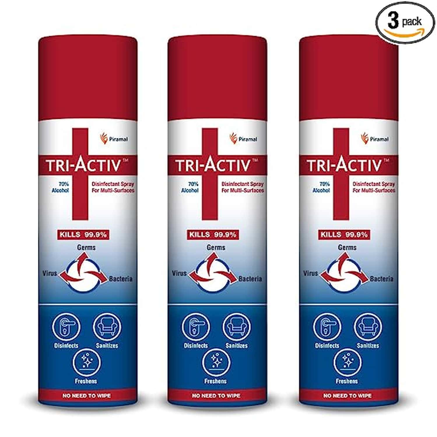 Tri Activ Disinfectant Spray 500 Ml - Pack Of 3