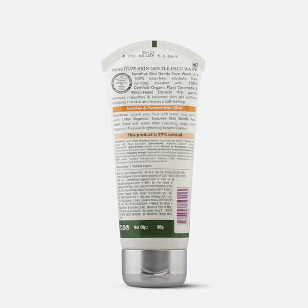 Lotus Organics+ Sensitive Skin Gentle Face Wash 80Gm (Pack Of 2 )