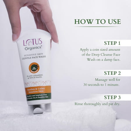 Lotus Organics+ Sensitive Skin Gentle Face Wash 80Gm (Pack Of 2 )