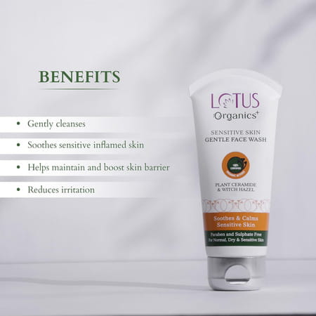 Lotus Organics+ Sensitive Skin Gentle Face Wash 80Gm (Pack Of 2 )