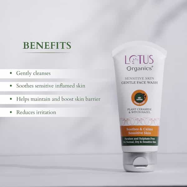 Lotus Organics+ Sensitive Skin Gentle Face Wash 80Gm (Pack Of 2 )