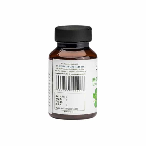 Bixa Botanical Moringa Extract 60 Veg Capsules (450Mg) 1% Alkaloids-For Bone & Joint Wellness