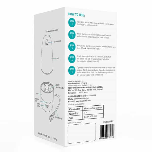 Sirona Menstrual Cup Sterilizer - 1 Unit