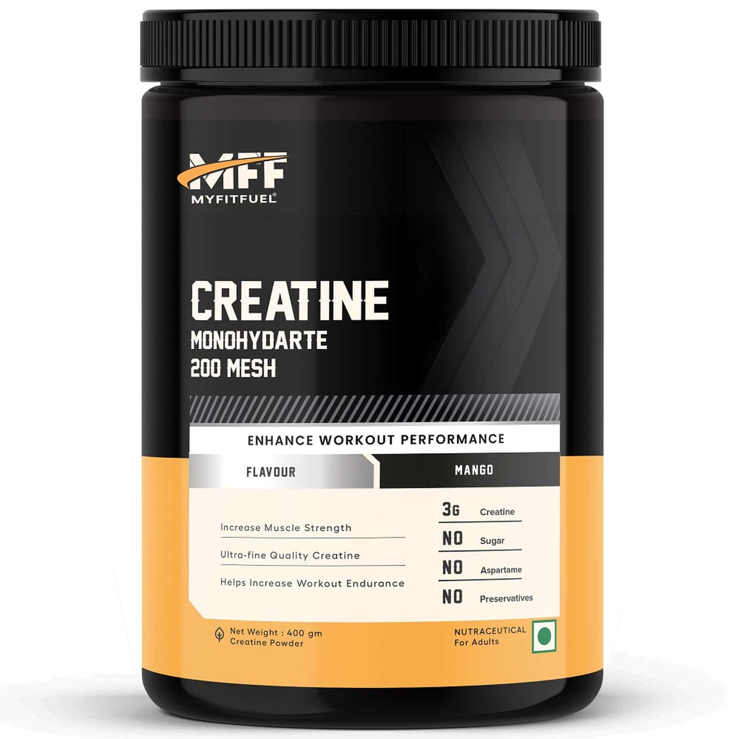 Myfitfuel Creatine Monohydrate 200 Mesh [micronized] | (400 Gm) Mango