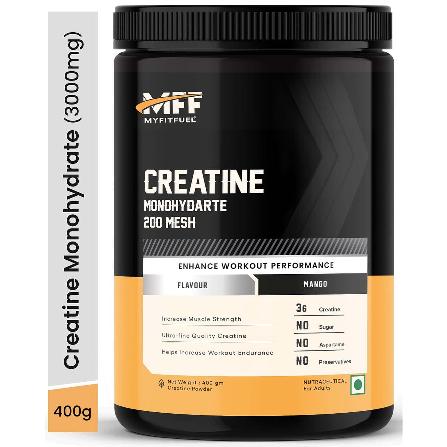 Myfitfuel Creatine Monohydrate 200 Mesh [micronized] | (400 Gm) Mango