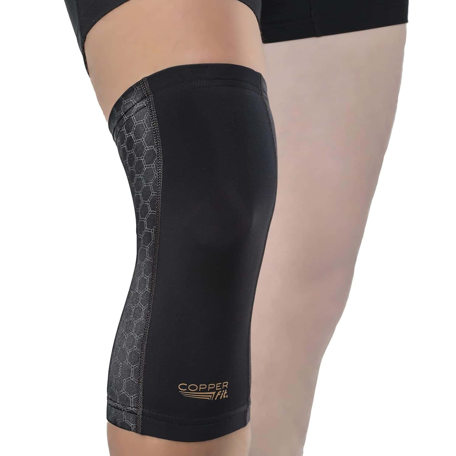 Copper Fit Freedom Knee Sleeve Adults Copper Infused Black 1 Count