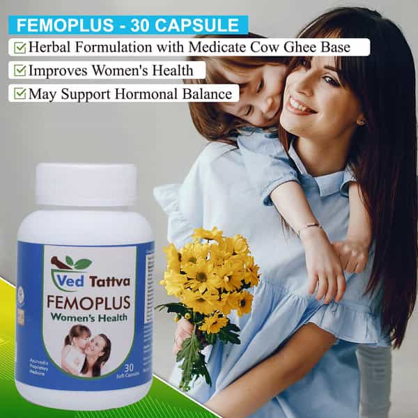 Ved Tattva Femo Plus 30 Capsules Ayurvedic Herbal Formulation For Women's Health