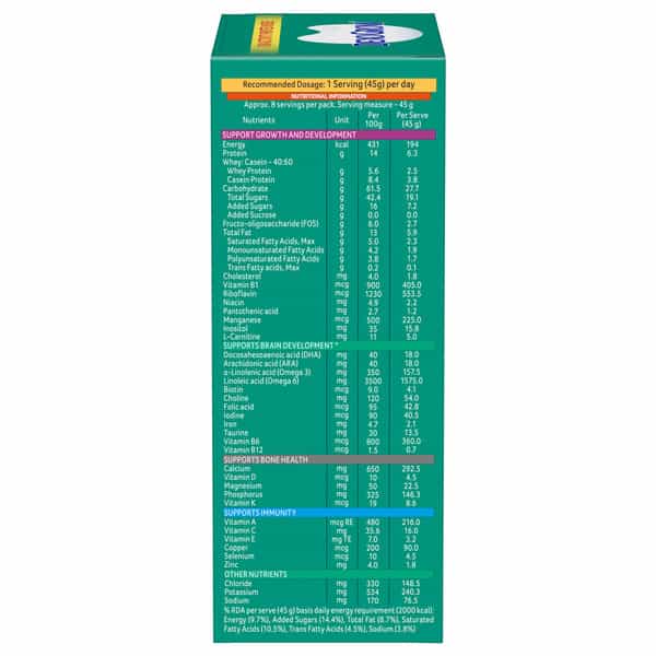 Dexogrow Nutritious Milk Drink | For Children 3-6 Yrs | 2 Flavours Vanilla & Chocolate | Box 400 Gm