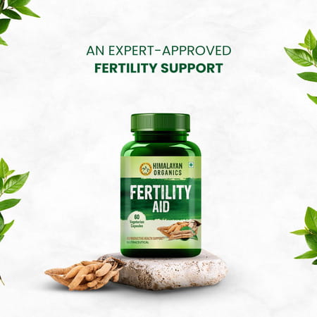 Himalayan Organics Fertility Aid | Reproductive Helath Support | Bottle | 60 Veg Capsules