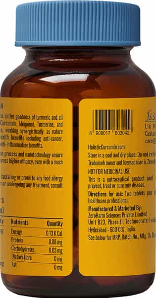Holistic Curcumin - Anti-Ageing Immunity Booter Supplement 60 Tablets