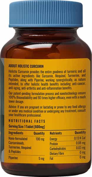 Holistic Curcumin - Anti-Ageing Immunity Booter Supplement 60 Tablets