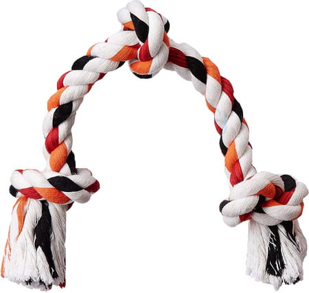 Pawcloud 3 Knots Cotton Rope Dog Toy Large - 16 Inch Interactive Teething & Chewing Multicolor Toy